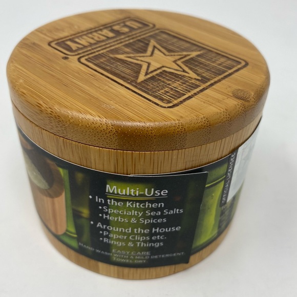 Totally Bamboo Salt Box U.S. Army Bamboo Container - Picture 4 of 6